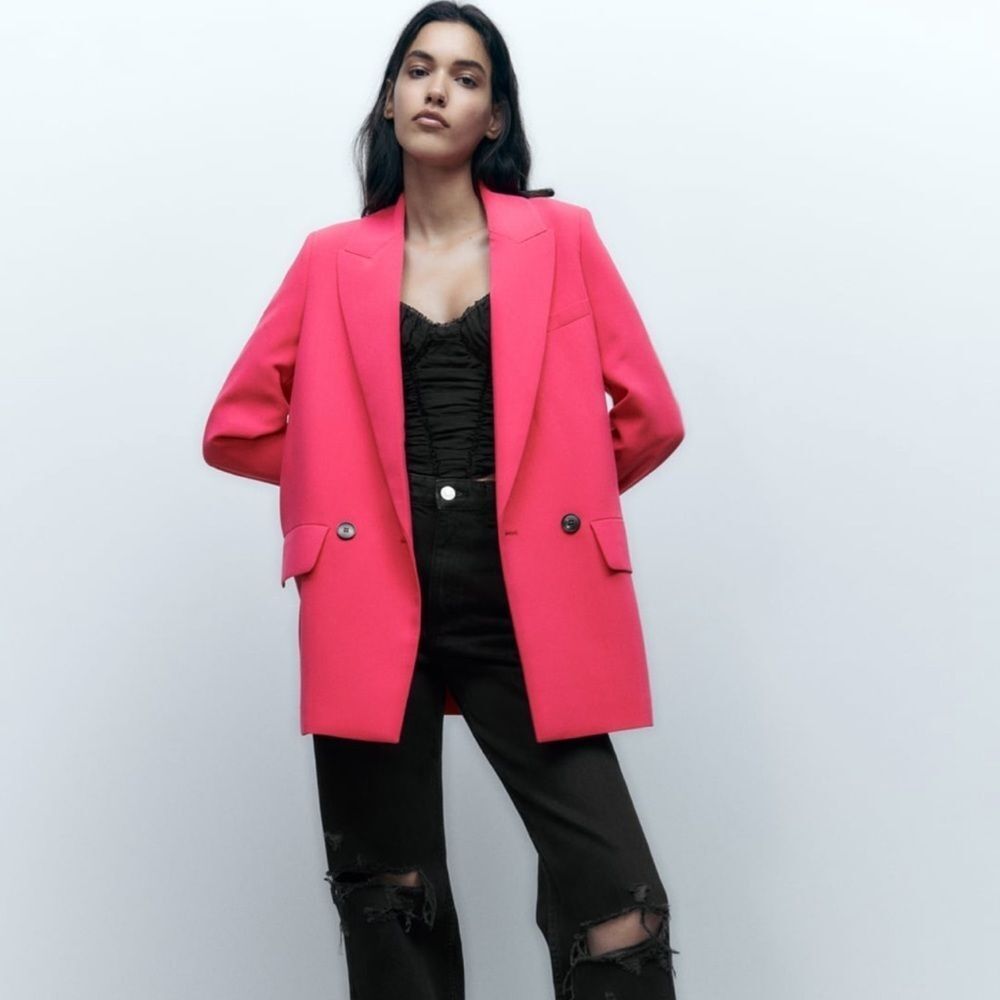 Zara Flowy Long Blazer